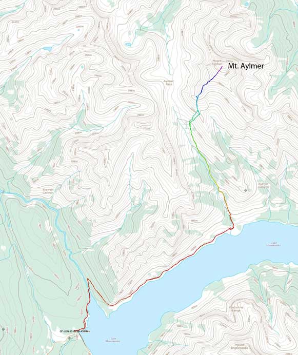 Mount Aylmer scramble route