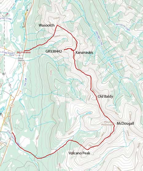 The Big Traverse scramble route link-up