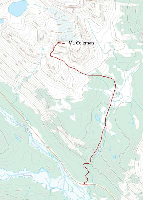 Mt. Coleman standard scramble route