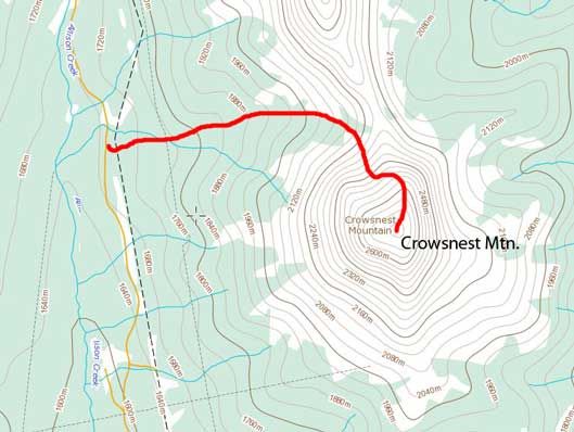 Crowsnest Mountain scramble route
