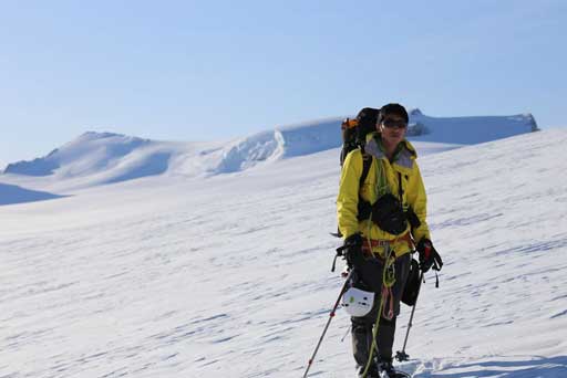 Me enjoying the Wapta Icefield again. Photo by Ben