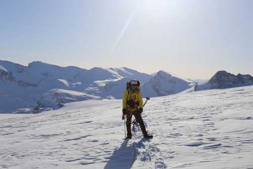 Marching across the Icefield. Photo by Ben