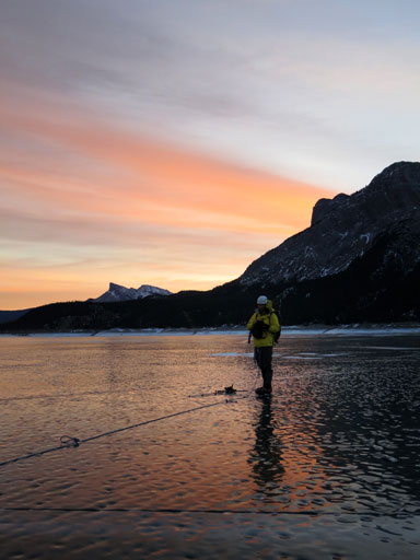 Me on the lake. Photo by Mike Mitchell