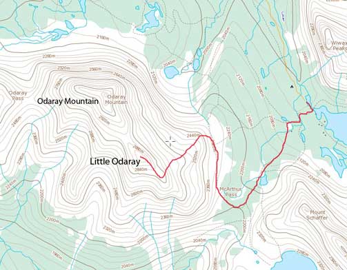 Little Odaray scramble route