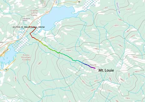 Mt. Louie hiking route