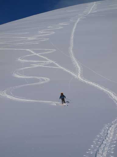 Wietse skiing down the Ramp