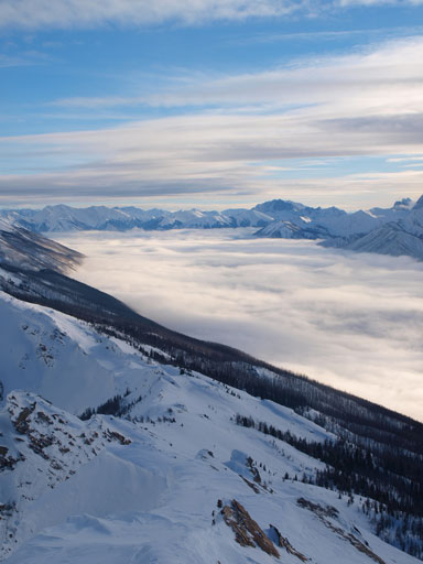 The broad Vermilion River Valley. What a neat inversion!
