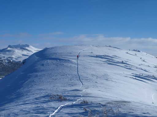 Mike descending Monarch Ramparts