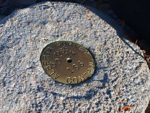 A sign of Alberta geological survey. 