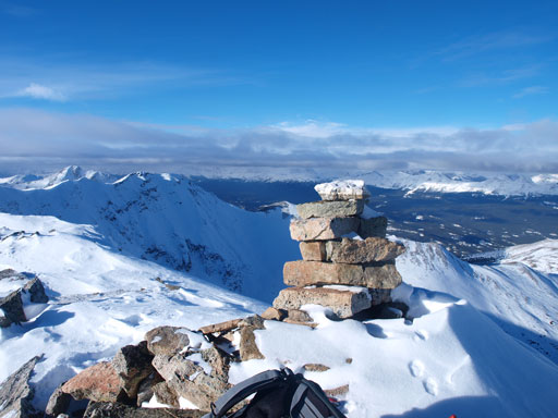 The summit cairn