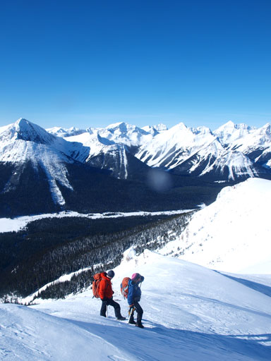 Mike and Andrea taking a break on the false summit. What a gorgeous day!