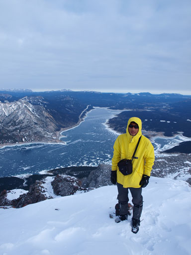 Me on the summit. Photo by Mike Mitchell