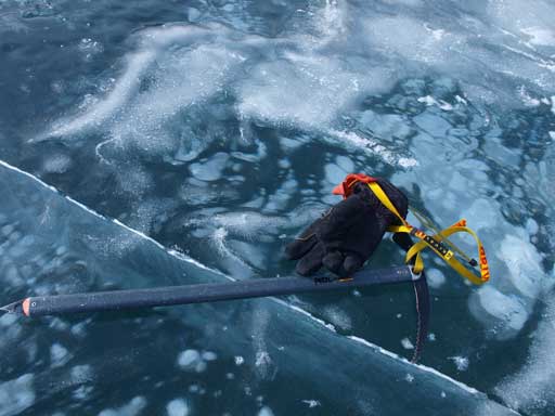 The ice, (and my ice axe)