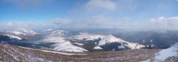 Panorama view while we were still high. Mount Stearn looks small from here.