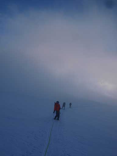 In the clouds now. As you can see, it wasn't a white out