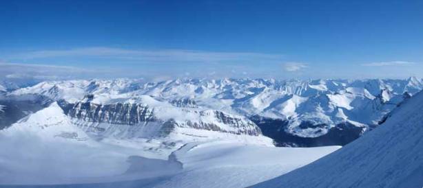 It's brighter now. Looking towards the Eastern peaks