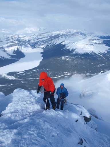 Mike and Ben approaching the summit