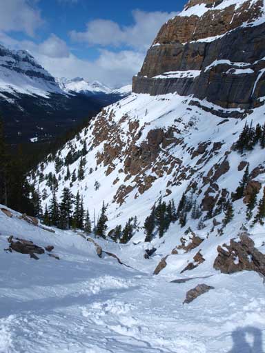 Looking down the canyon/gully. Yes, we went up this way...