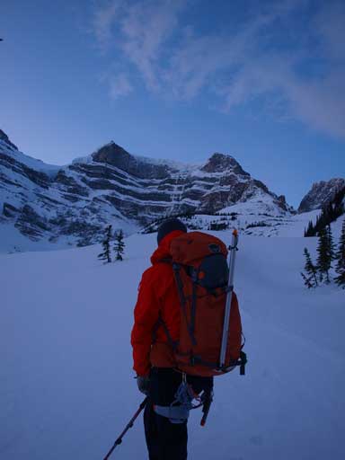 Mike just about to ascend the 1st head-wall