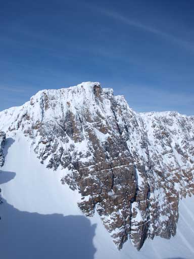 Now the sun is high enough. This is another unnamed peak between Epaulette and White P