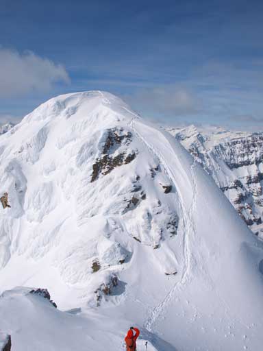 Looking back at the false summit