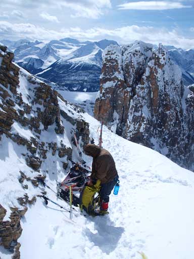 Here is where everybody ditched gears. Some guys ditched their backpacks too.