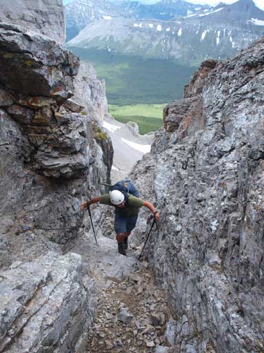 Still a bit of hands-on scrambling after the crux