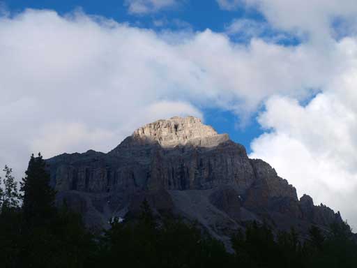 Looking back at Crowsnest Mountain
