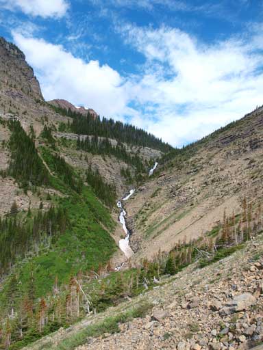 A waterfall that we were passing by. Goat Lake is above the falls.