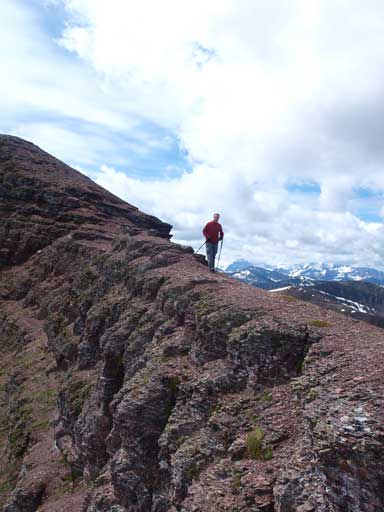 Eric descending from Newman Peak