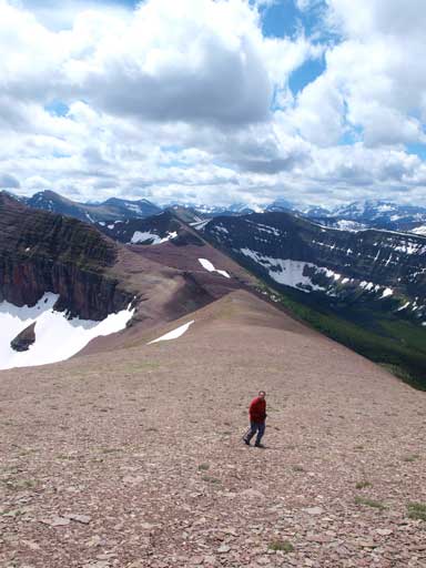 Eric slogging up Spionkop Ridge