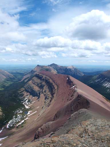 The ridge of Spionkop leads East all the way to Mount Roche and Yarrow