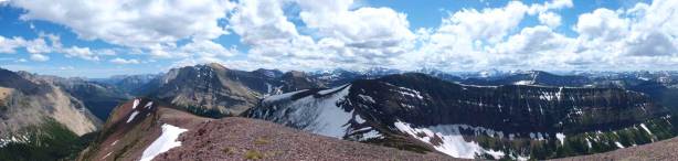 The true summit is just right of center. It's hard to tell if that's higher or not. We bagged both so we are safe.