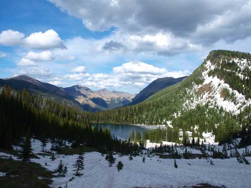 Looking back to Twin Lakes. Now I could get better photos