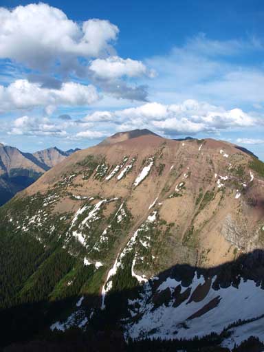 Kootenai Brown Peak seen from Mount Bauerman