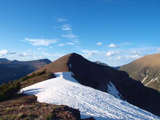After another scree slog, the summit was just ahead