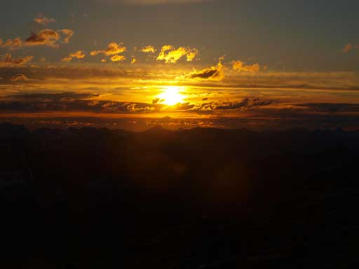 Sunset over the distant Purcells