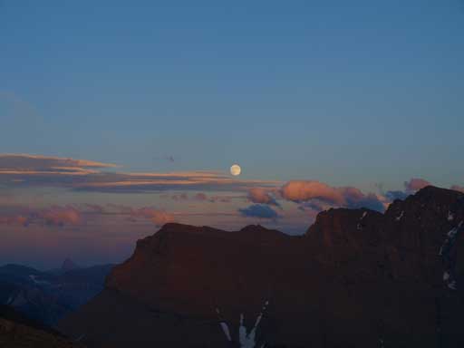 Moon rise over Blakiston