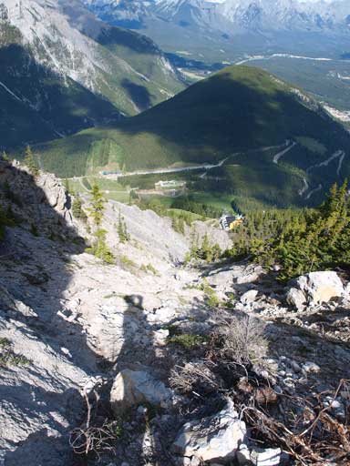 Looking down the board gully. You can see the upper tram station.
