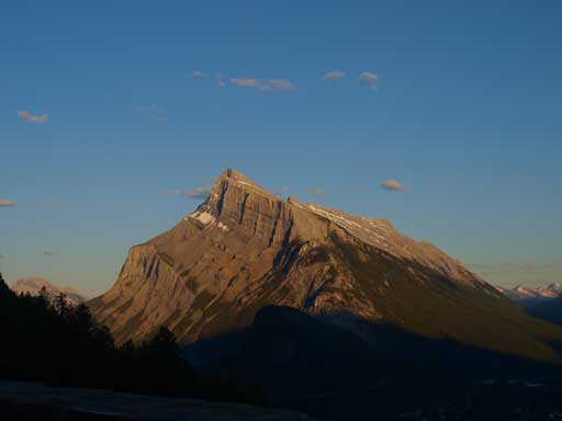 Evening view of Mount Rundle