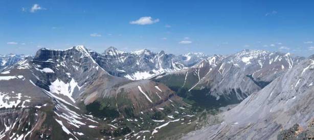 The Palliser Range looks better from this height than from the summit.