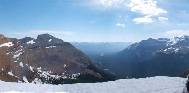 Kicking Horse Pass from false summit.