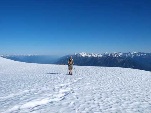 There was still lots of snow on the upper mountain.