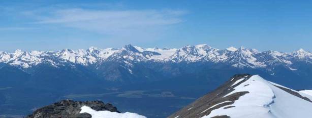 The highest peak in the distance is Mount Sir Wilfred Laurier