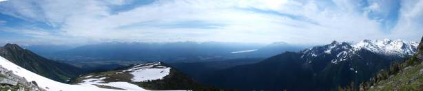 Panorama of Rocky Mountain Trench from the first bump
