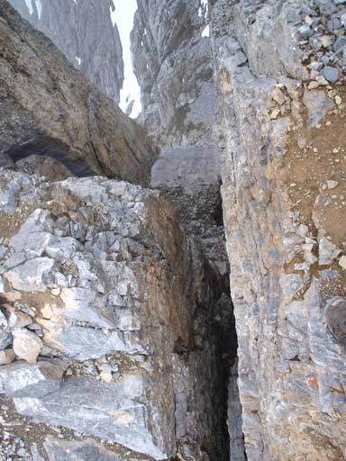 However, we had to jump across this rock crevasse