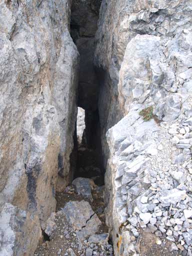 Looking back through the tunnel