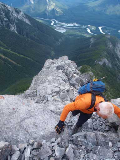 Wil finishing the last few steps on S. Ridge
