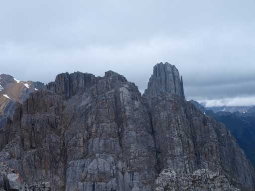 Mount Louis on right; Center and North Peaks of Edith on left