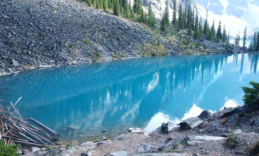 A not-so-common shot of Moraine Lake